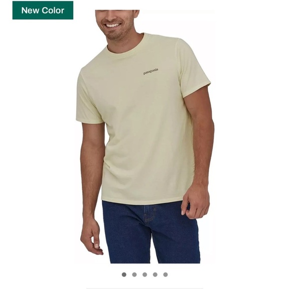 Patagonia Men's Medium Fitz Roy Icon Responsibili-Tee T-Shirt Birch White NWT - Picture 6 of 12